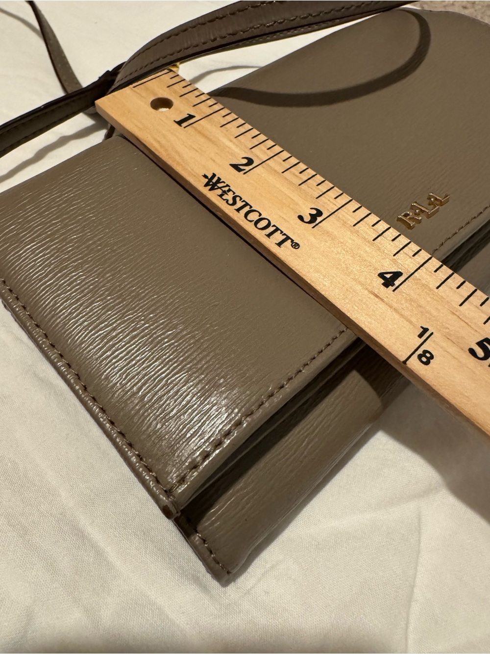 Ralph Lauren Taupe Crossbody with Gold Hardware - Picture 9 of 9